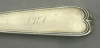1850 Rare T W Brown Wilmington,  North Carolina Coin Silver Master Butter Spreader 3