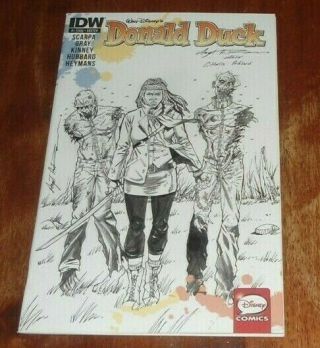 Donald Duck 1 (2015.  Idw) The Walking Dead 19 1st Michonne Sketch Art