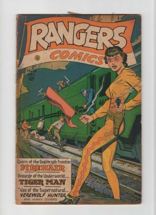 Rangers Comics 32 Vintage Fiction House Comic Golden Age Supernatural Western