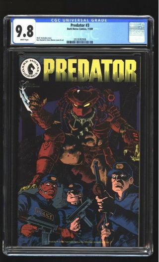 Predator 3 Cgc 9.  8 Nm/mint Chris Warner Cover Dark Horse 1989