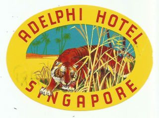 Hotel Adelphi Luggage Label (singapore)