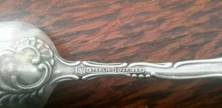 Antique WOBURN Mass.  Sterling Silver Souvenir Spoon c1892 15.  56g 5