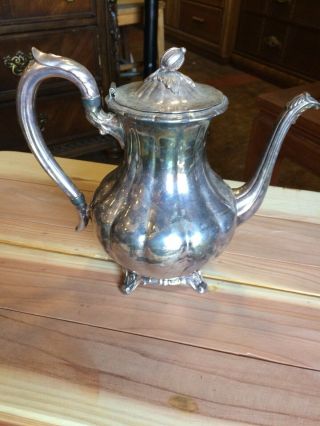 Vintage Antique Silver Plate Acorn Coffee/tea Pot Weddings Parties Bridal