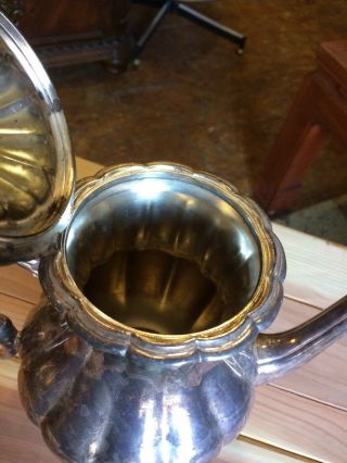 Vintage Antique Silver Plate Acorn Coffee/Tea Pot Weddings Parties Bridal 3