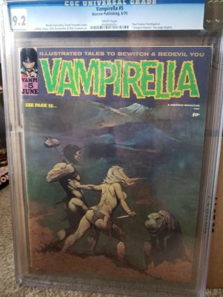 Warren Vampirella 5 Cgc 9.  2 From 1970 Frazetta Cover Art