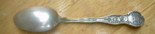 Vintage Fred Harvey San Xavier Mission Sterling Spoon w/Indian & Grand Canyon AZ 5