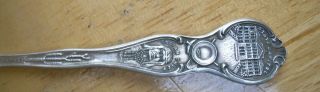 Vintage Fred Harvey San Xavier Mission Sterling Spoon w/Indian & Grand Canyon AZ 8