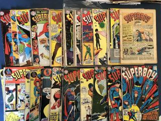 62 Issues Superboy Comic Books Dc Comics 1965 - 1973 Coverless To Good