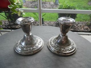 Set 2 Gorham Sterling Silver Candle Holders 1129 At Granat Bros Jewelers Hawaii