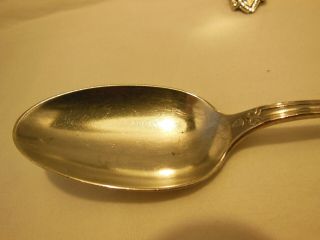 ANTIQUE VTG H.  HOTCHKISS STERLING SILVER SPOON & PATE KNIFE WITH PRONGS PAT.  1887 5