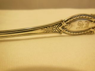 ANTIQUE VTG H.  HOTCHKISS STERLING SILVER SPOON & PATE KNIFE WITH PRONGS PAT.  1887 8