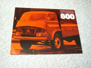1965 Citroen 600 Truck (fr) Sales Brochure.