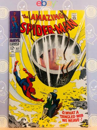Spider - Man 61 Fine,  Kingpin App Gwen Stacy 1968 Silver Age By Stan Lee