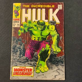 Incredible Hulk 105 - Marvel 1968 - Kickin’ Missing Link Butt G/vg 3.  0