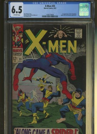 X - Men 35 Cgc 6.  5 | Marvel 1967 | 1st Changeling.  Spider - Man & Banshee App.