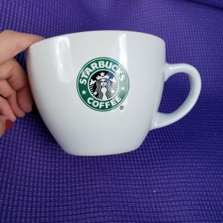 Large 2007 Starbucks 18oz White Ceramic Coffee Tea Cup Mug Cereal Bowl Logo
