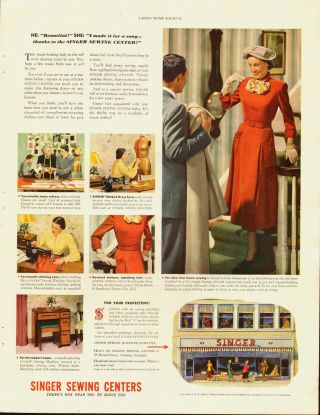 1948 Vintage Ad For Singer Sewing Centers/40 