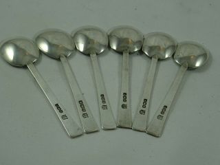 SET X 6 DEMI TASSE silver SPOONS,  1943,  36gm 3