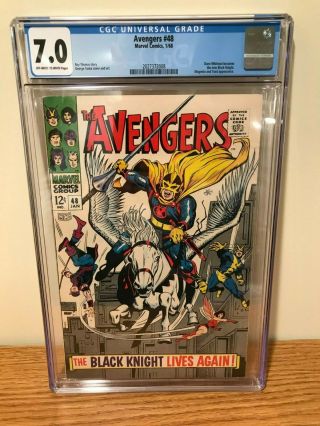 Avengers 48 - Cgc 7.  0 (first Dane Whitman Black Knight)