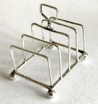 Art Deco Solid Silver Sterling Toast Rack London