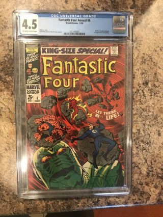 Fantastic Four Annual 6,  4.  5 Cgc,  1st Appearance Of Annihilus