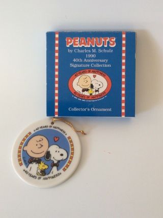Snoopy Peanuts Vintage (1990) Christmas Ornament,  40th Anniversary,  Freeship