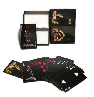Vintage Black Velvet Whiskey Playing Cards Dual Double Deck 1970s