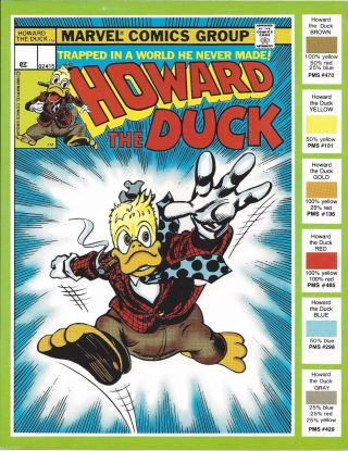 1980 Marvel Comics Howard The Duck Style Guide Gene Colan Stan Lee Marvelmania