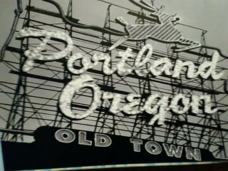 Larger Size Photo Post Card Old Town Vintage Sign Portland Oregon