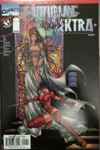 Witchblade Elektra 1 Signed Michael Turner And D Wohl