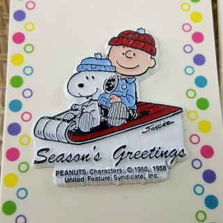 Vintage Peanuts Christmas Halloween Magnet Set 2 Snoopy Charlie Brown USA 3