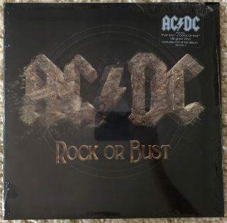 Ac/dc Rock Or Bust Lp 180 Gram Lenticular Cover W/ Cd