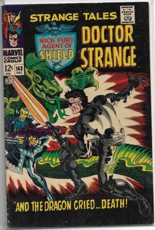 Strange Tales 163 Marvel 1967 Silver Age Comic Fn,  /vf - (dr.  Strange/nick Fury)
