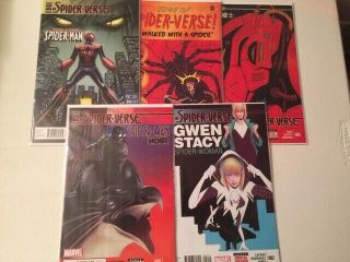 Edge Of The Spider - Verse 1 - 5 Set (1st Appearance Of Spider Gwen) (nm/ M)