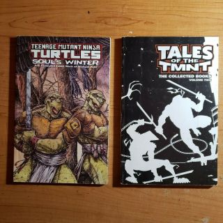 Teenage Mutant Ninja Turtles Souls Winter & Tales Of Tmnt Vol2 Signed Rare 1st E