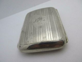 English Sterling Silver Cigarette Case Antique Art Deco 1919 65.  4.  G K250