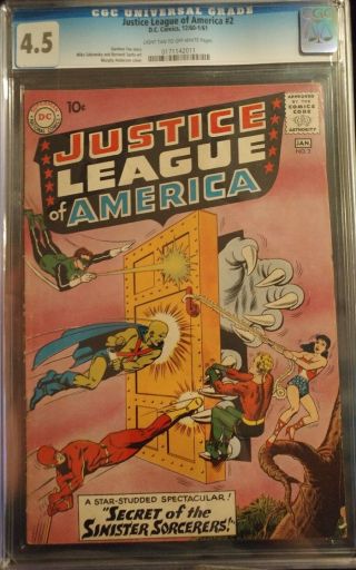 Justice League 2 Cgc 4.  5 5th Justice League Appearance Presents Very Nicely