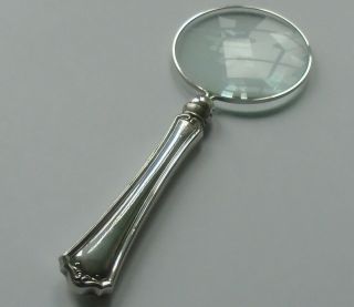 John Sanderson Hm Silver Handle Magnifying Glass Sheff 1918 George V