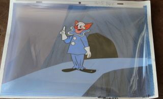 Bozo The Clown Animation Cel Hand Painted Background 105 Larry Harmon