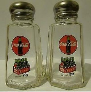 Set Coca Cola Six Pack Salt & Pepper Shakers