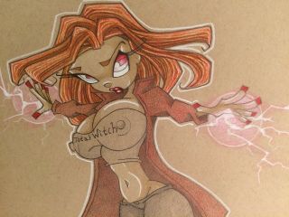 Scarlet Witch Avengers Iron Man Comic Art Sketch Cover Stef Wilson 6