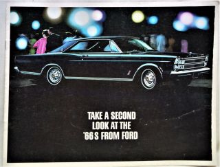 1966 Ford Automobiles Car Advertising Sales Brochure Guide Vintage