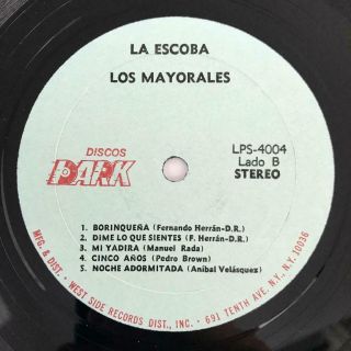 LOS MAYORALES La Escoba DISCOS DARK LPS 4004 LP RARE LATIN SALSA CUMBIA 5