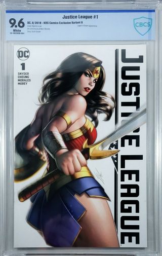 Justice League 1 Cover A Warren Louw Variant Krs Exclusive Comic Cbcs 9.  6