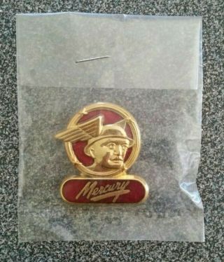 Vintage Ford Mercury Head Logo Automobile Car Pin Red/gold Tone Nos