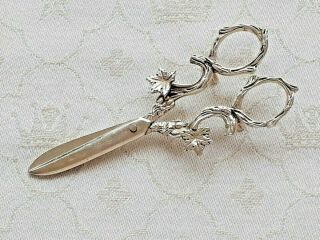 Small Vintage Dutch Grape Scissors With Vine Pattern Handles