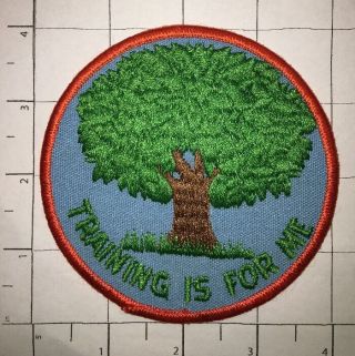 Training Is For Me Patch - Girl Scouts - Vintage