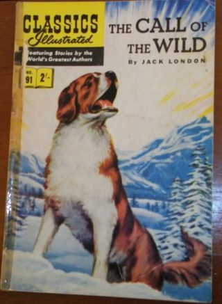 Classics Illustrated 91 Call Of The Wild (1951) British/australian Ed Hrn 126