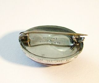 Antique Jewellery Silver & Blue John Oval Brooch & Display Box Thomas L Mott (c) 8