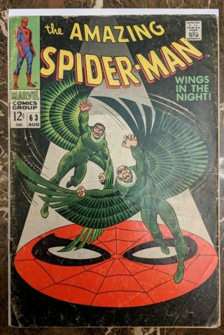 Spider - Man 63 Marvel Comics Silver Age Spider - Man